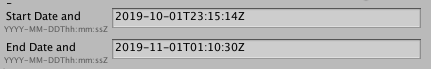 Example start and end dates for a Remote Config Rule.