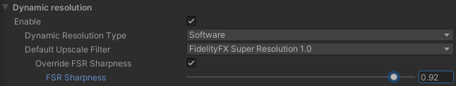 FSR Sharpness Asset