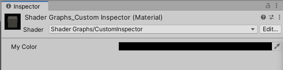 How the Inspector looks for the UI block in the code sample.