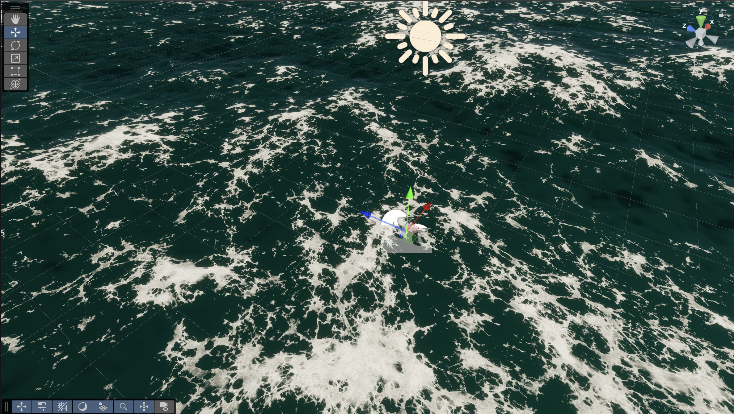 Foam amount is greater than zero and wind profile creates foam
