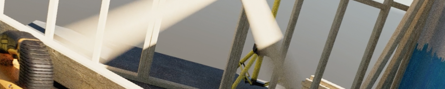 A piece of wood falling, with motion blur.