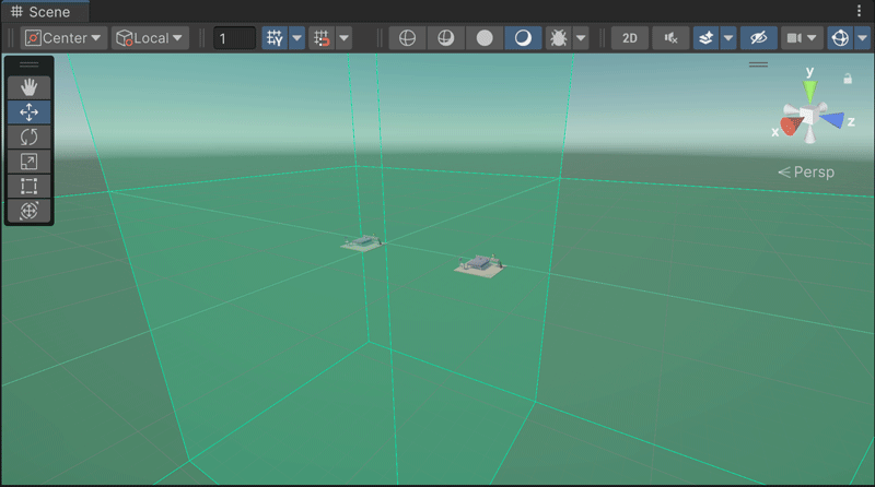 The Rendering Debugger with Display Cells enabled. Each green rectangle is a cell.