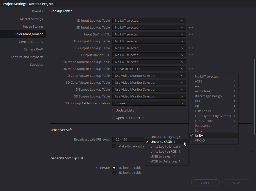 davinci resolve luts folder pc