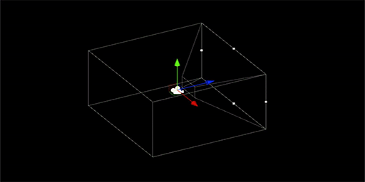 An animated example of how the frustum size extends.