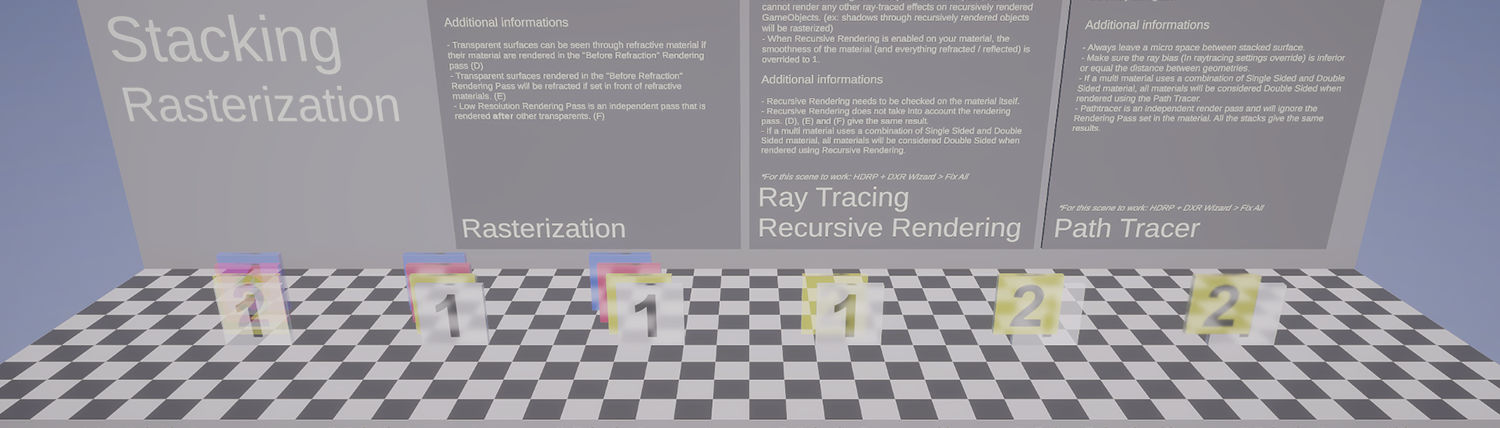 Material sample: Stacking transparency.