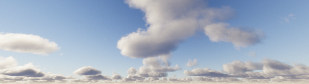 Realistic white and grey clouds on a mostly clear day.