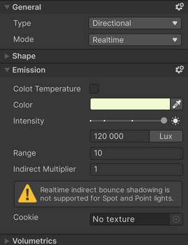 Light component visualization example.