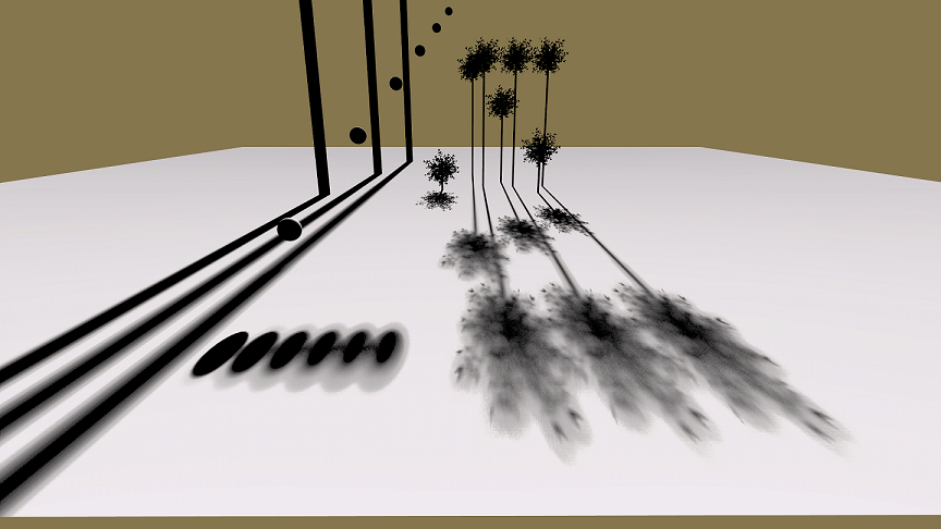 PCSS shadows that sample a disc.