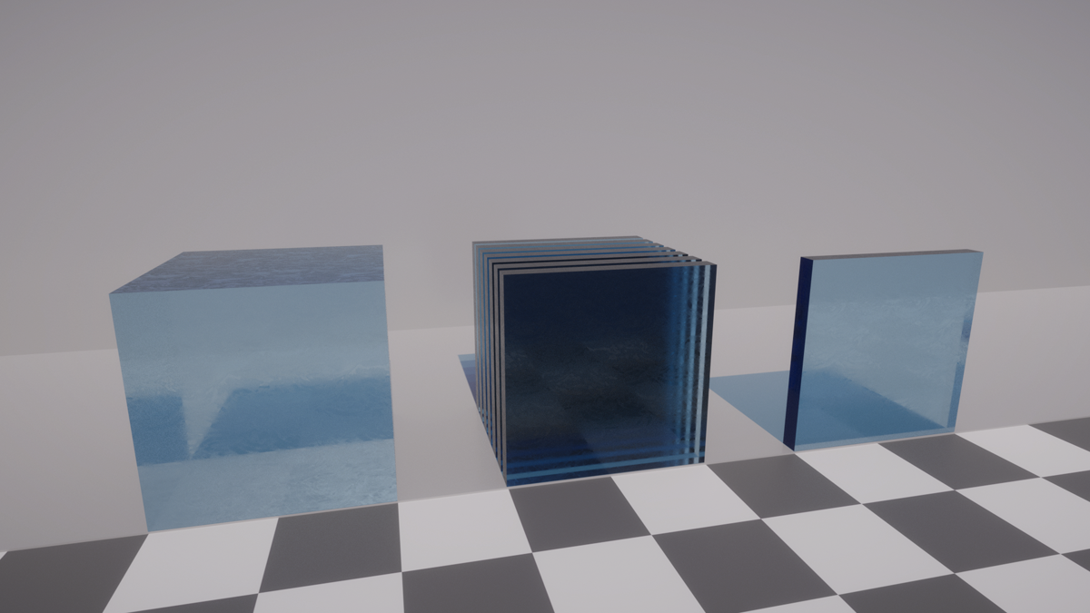 GameObjects with a double-sided Material and path tracing enabled.