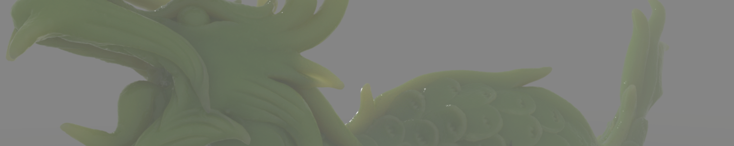 A close-up of a detailed dragon statuette in fog.