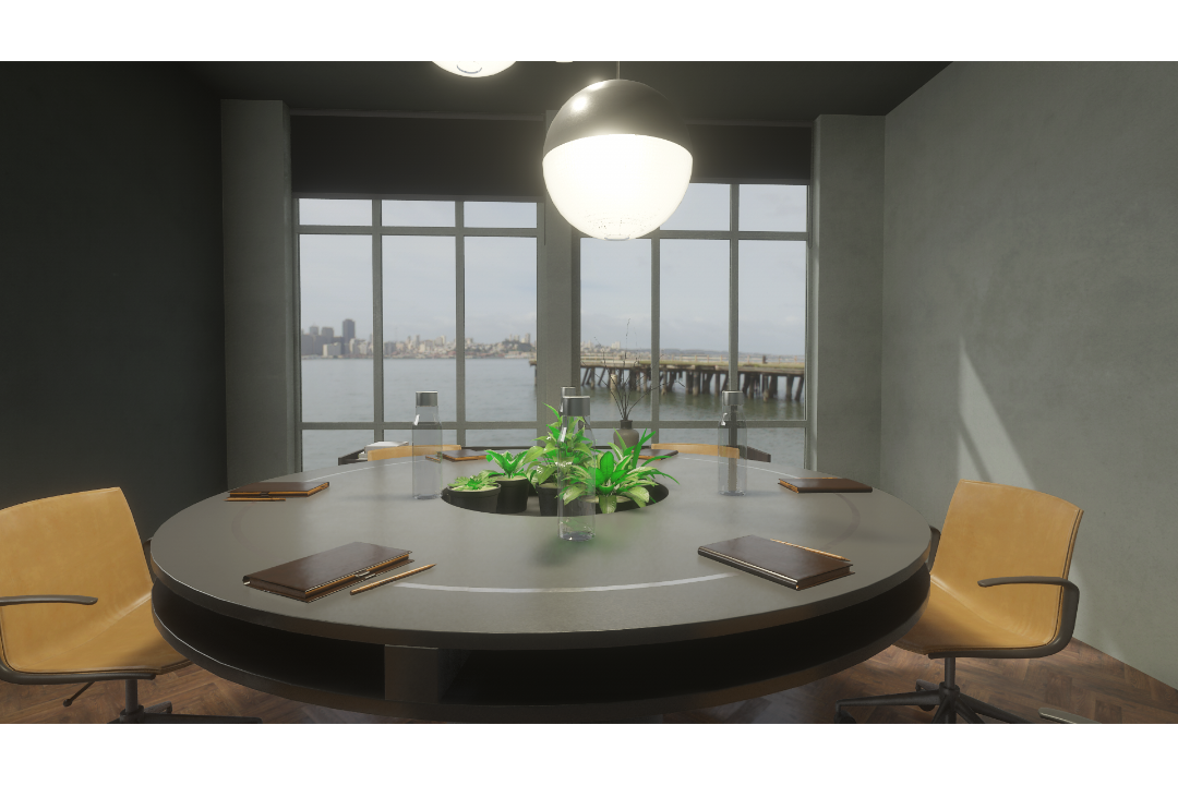 Ray-traced reflections.