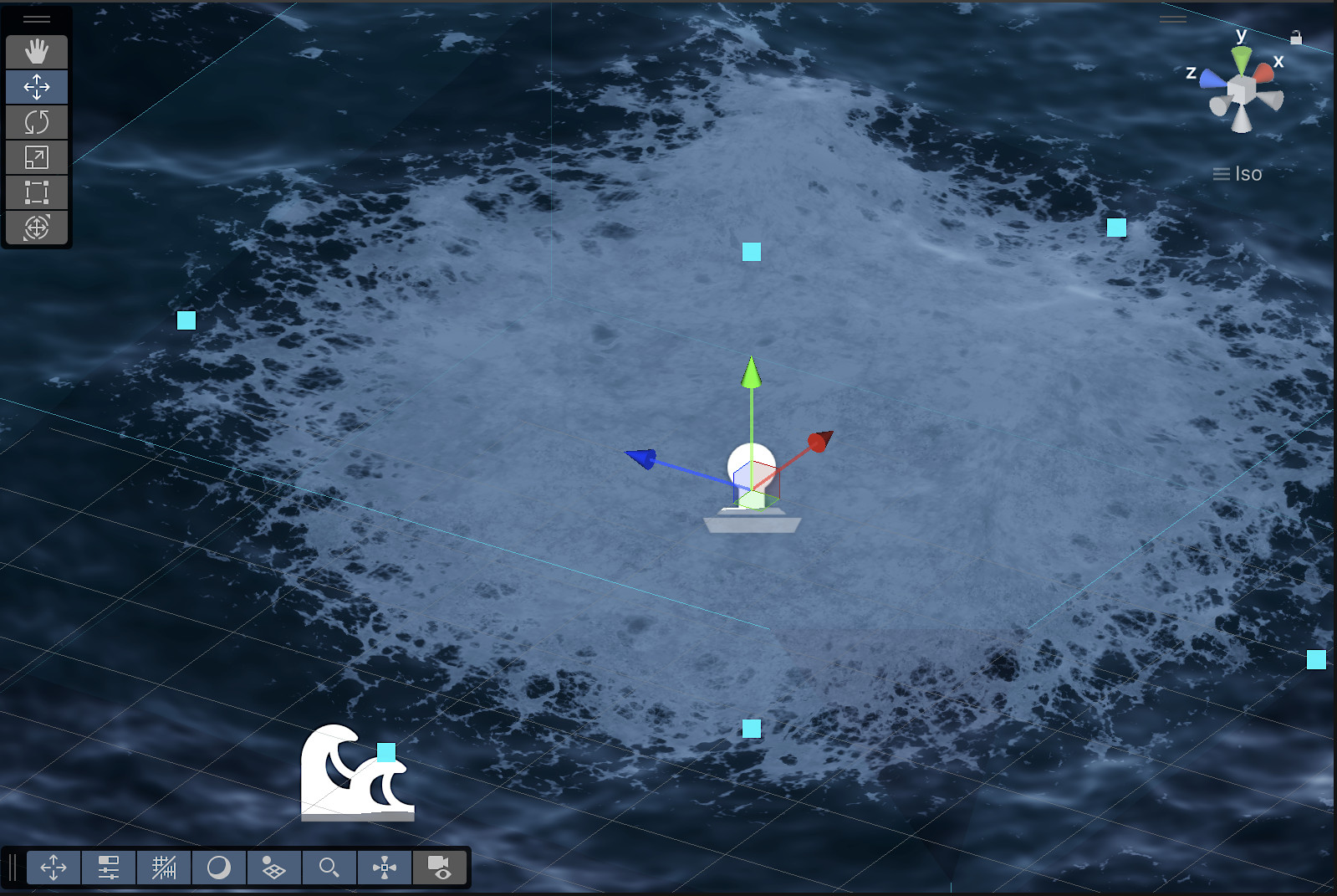 Local foam in the wake of a GameObject