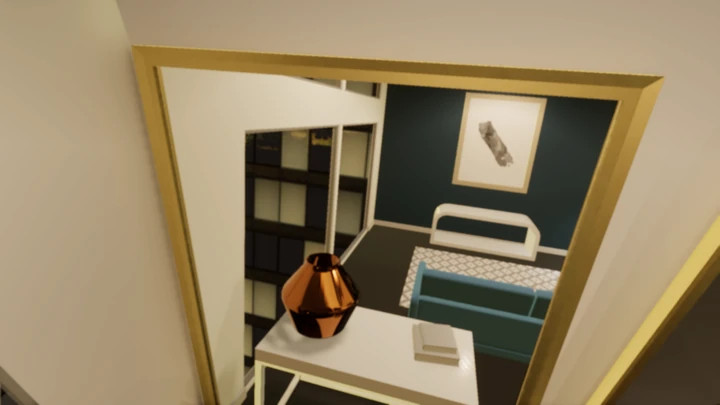 Specular reflection probe on