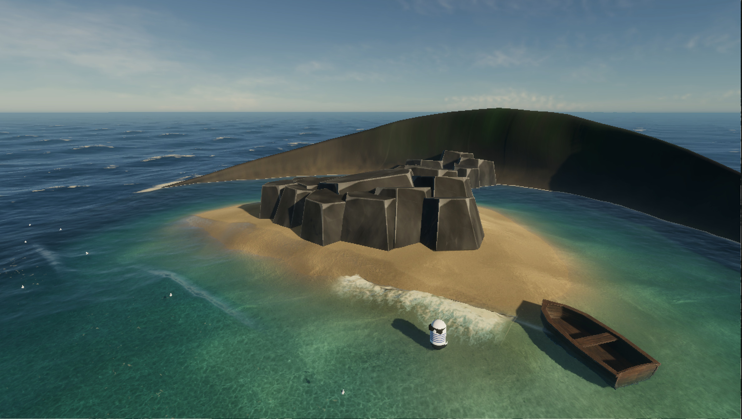 HDRP water sample Island scene