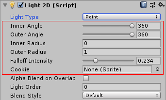 Point Light properties