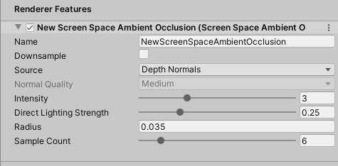 SSAO Renderer Feature.