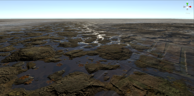 Terrain layers rendered with the Forward Rendering Path