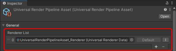 How to find the Universal Renderer asset