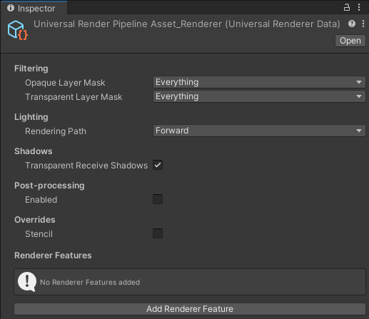 URP Universal Renderer