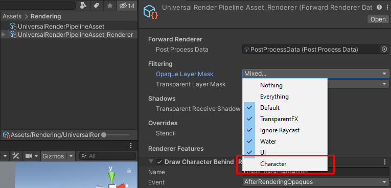 Clear the check mark next to the Character Layer