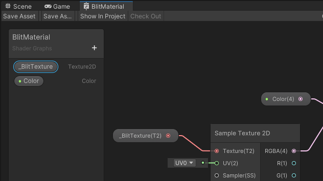 _BlitTexture property in Shader Graph