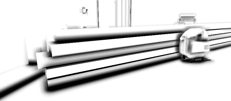 Scene with only the Ambient Occlusion texture.