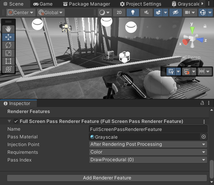 Full Screen Pass Renderer Feature