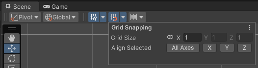 Grid Snap Setting window