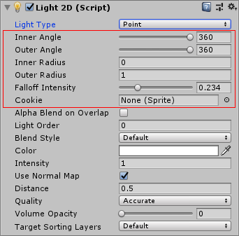 Point Light properties