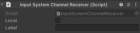 InputSystem Channel Receiver inspector