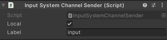 InputSystem Channel Sender inspector