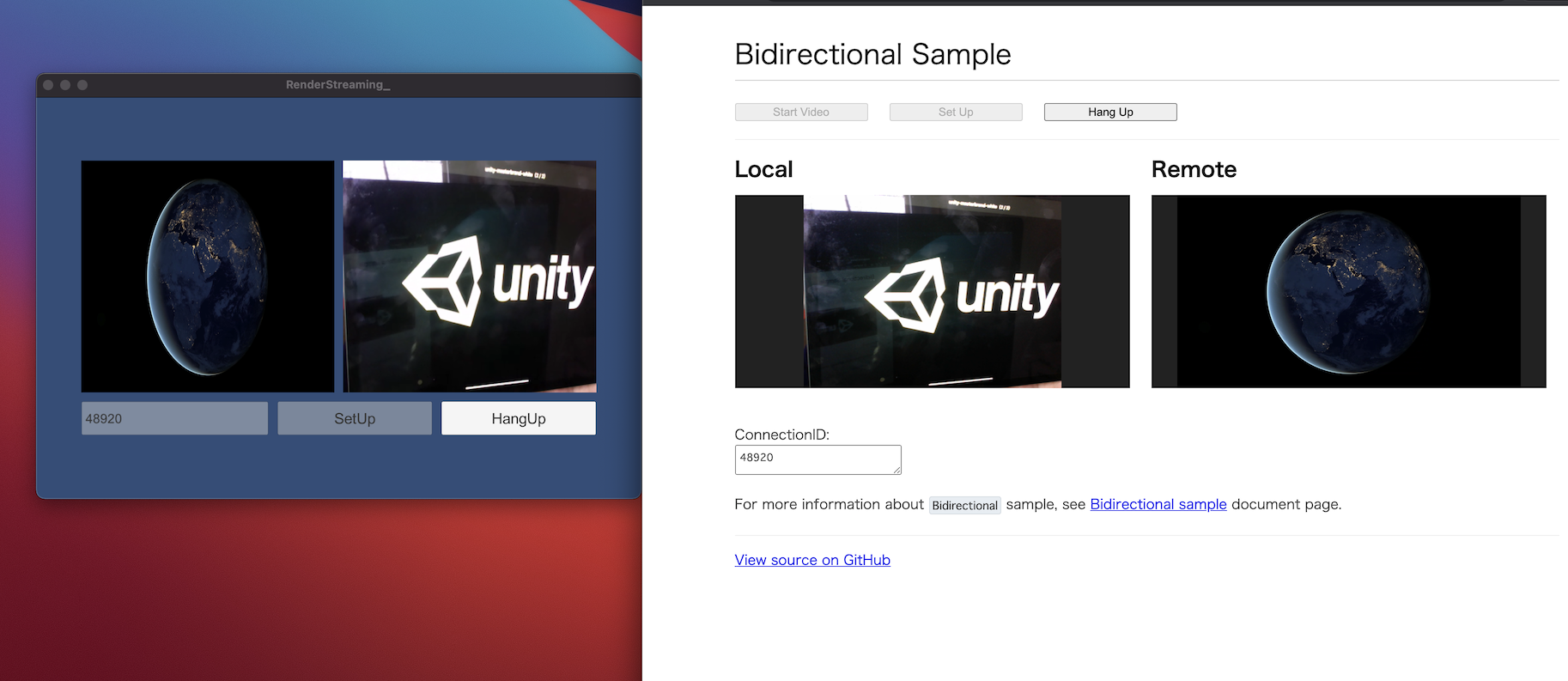 Bidirectional Streaming with browser