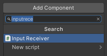 Add InputReceiver component