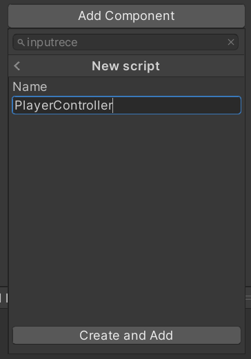 Create Player Controller component