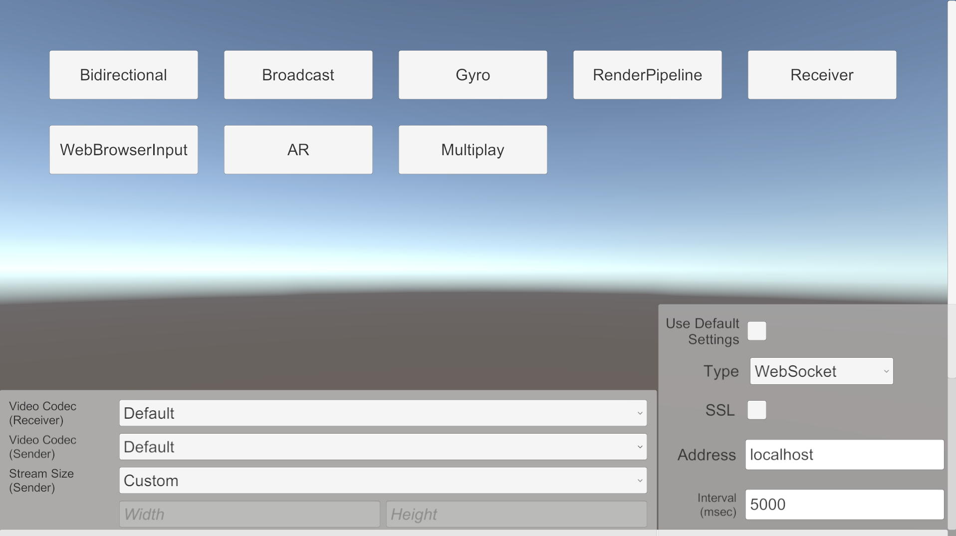 Multiplay Sample, Unity Render Streaming