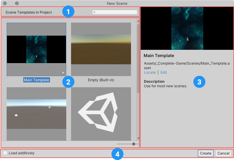 Project Templates - Unity Manual