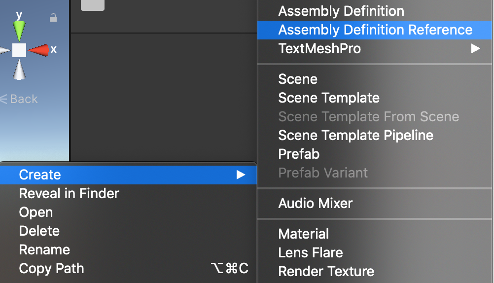 Creating an assembly reference