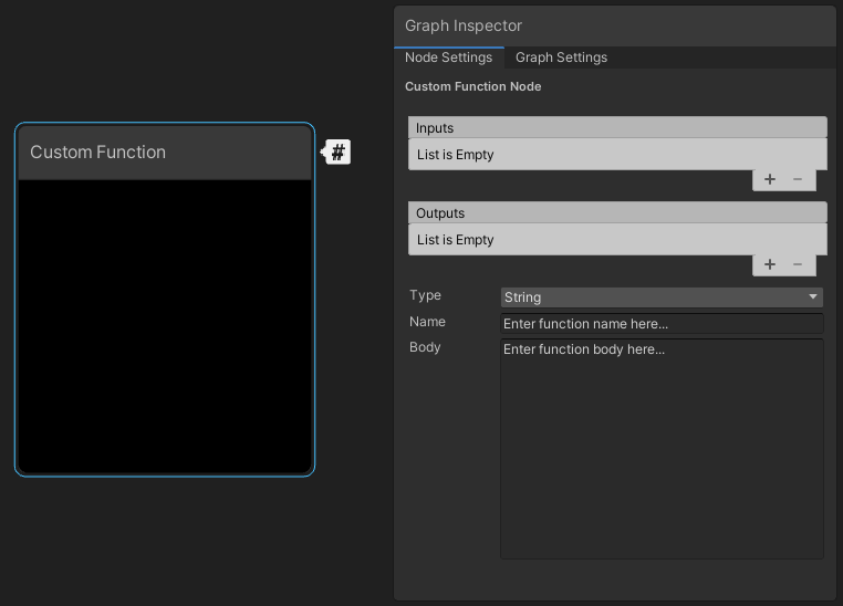 Custom Function Node Shader Graph 12 0 0