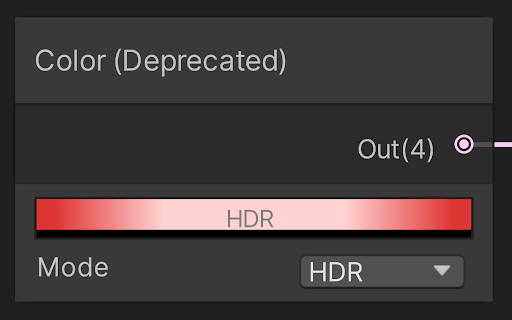 The deprecated Color node, as an example.