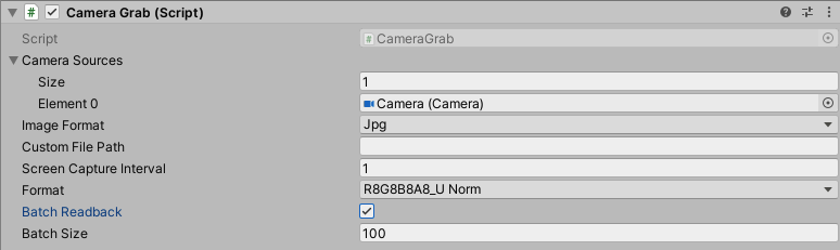 Camera Grab DataCapture