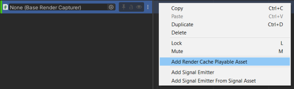AddRenderCachePlayableAsset