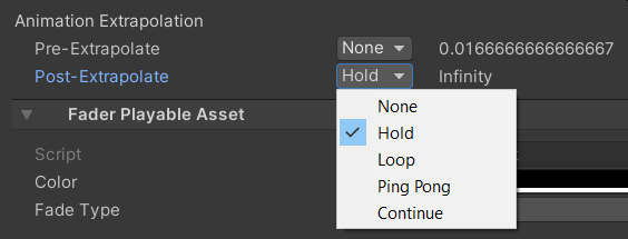 FaderPlayableAssetExtrapolation