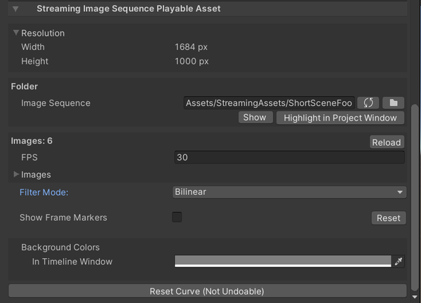 StreamingImageSequencePlayableAsset