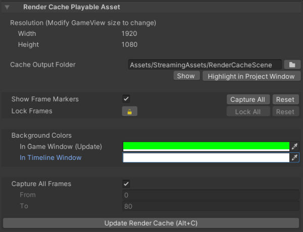 RenderCachePlayableAsset