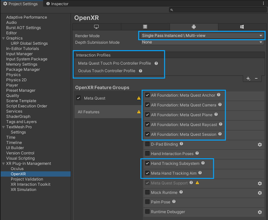ProjectConfigOpenXRMetaQuest