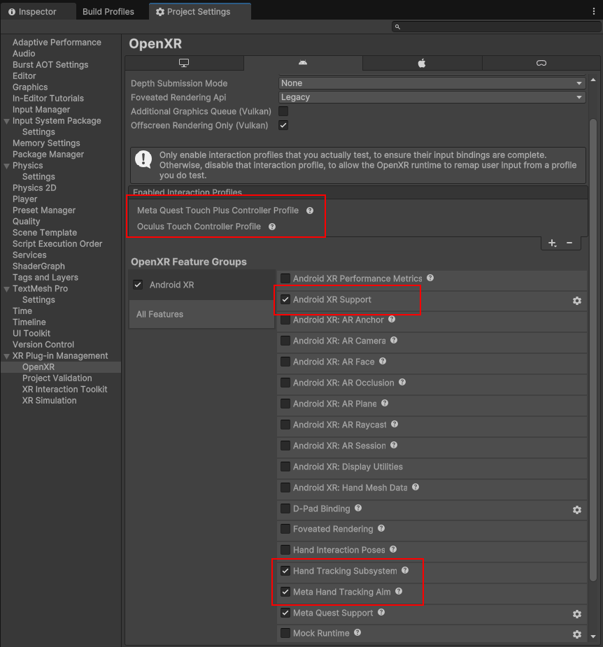 ProjectConfigOpenXRHandsControllers