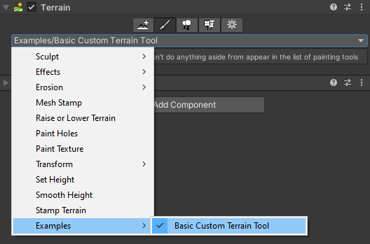The new custom tool appears on the tools list