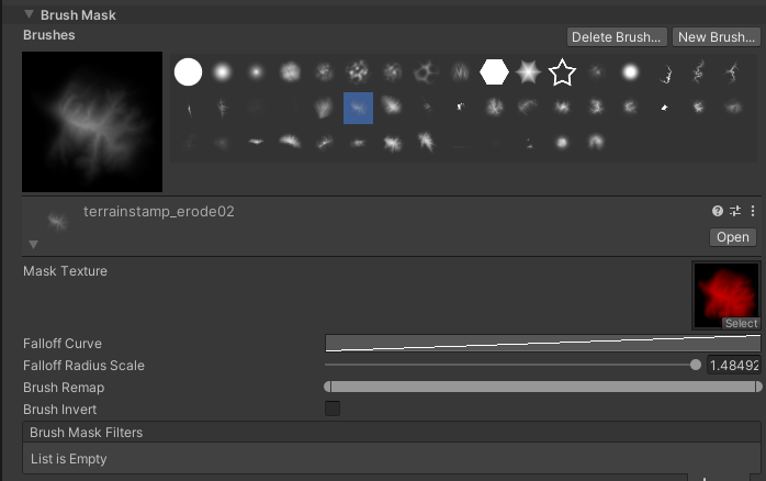 Brush mask filters in the Inspector