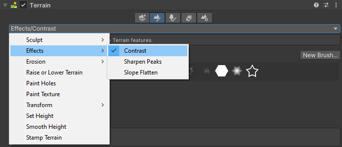 The contrast tool when you select it from the Inspector