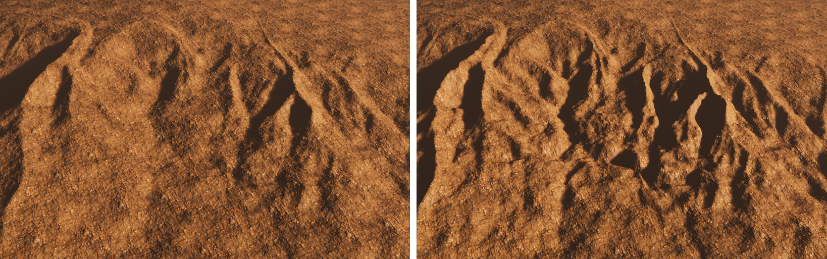The effect when you apply the contrast tool